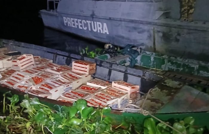 IMPORTANTE INCAUTACIÓN DE PRODUCTOS FRUTIHORTICOLAS DE CONTRABANDO POR LA ARMADA PARAGUAYA